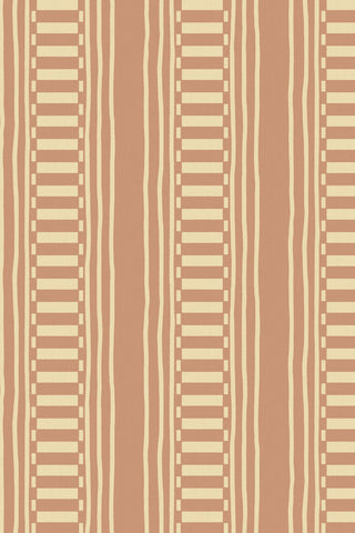 Detail of the pattern of the The Curiosity Shop Stripe Wallpaper in Blush.