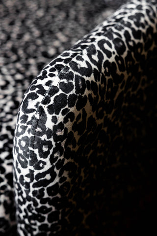 Detail image of the The Edie Monochrome Leopard Velvet Armchair