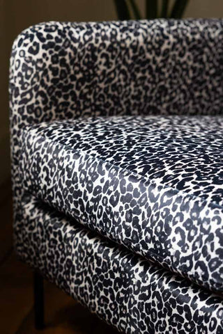 Image of the The Edie Monochrome Leopard Velvet Armchair