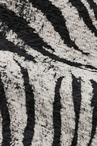 Close-up of the fabric of The Lola 3 Seater Sofa in Zebra Print Velvet.
