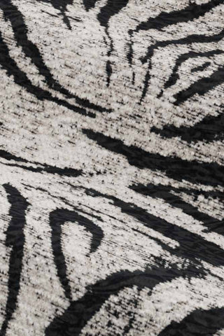Close-up of the fabric of The Lola 4 Seater Sofa in Zebra Print Velvet.