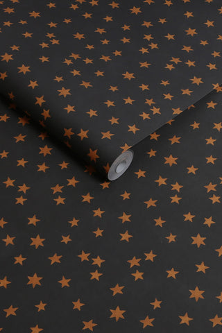 The roll of The Midnight Skies Wallpaper in Noir.