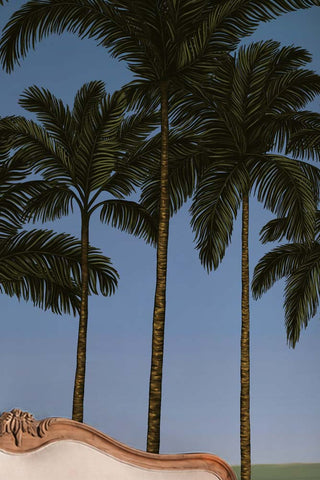 The beautiful palm illustration of The Palm Paradiso Mural Wallpaper in Coast. 