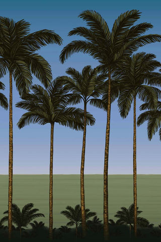The palm pattern of The Palm Paradiso Mural Wallpaper in Coast. 