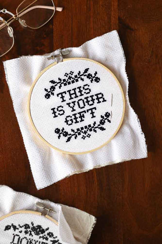 Lifestyle image of the This Is Your Gift Sewing Kit