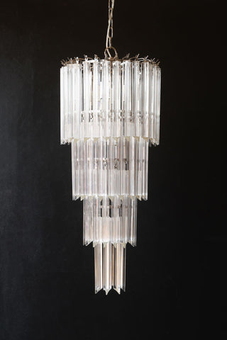 Lifestyle image of the Tiered Crystal Chandelier