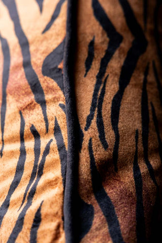 Detail image of the Tiger Print Cushion