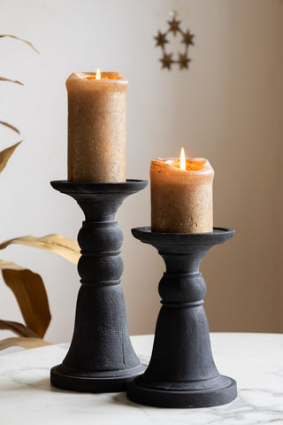 Image of the Traditional Black Candle Holder - Short
