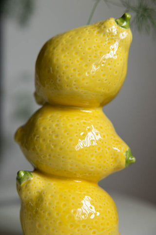 Close-up image of the Trio Of Lemons Vase