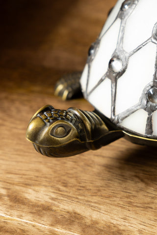 Close-up image of the Art Deco Turtle Table Lamp