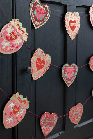 Image of the Valentine Love Heart Paper Garland
