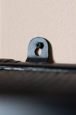 Image of the fixing for the Vintage-Inspired Black Rattan Wall Shelf