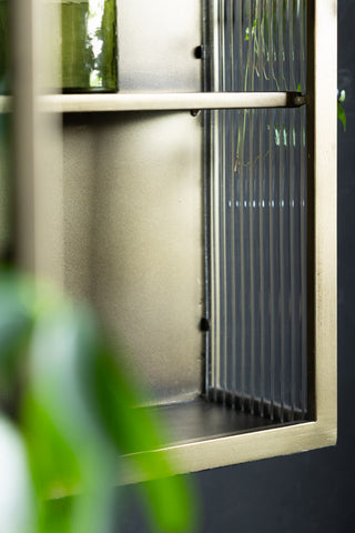 Close-up image of the Vintage-Style Apothecary Wall Cabinet