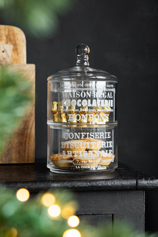 Lifestyle image of the Vintage-Style Glass Storage Jar with Lid