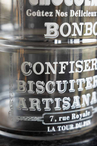 Image of the finish on the Vintage-Style Glass Storage Jar with Lid