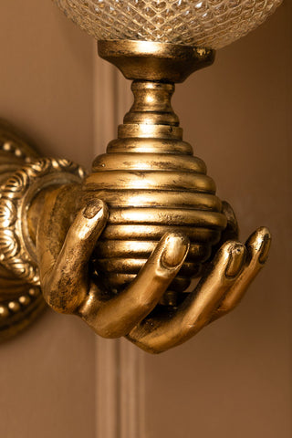 Detail image of the Vintage-Style Hand Wall Light