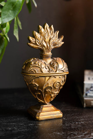 The Vintage-Style Milagro Trinket Dish shown against a black background. 