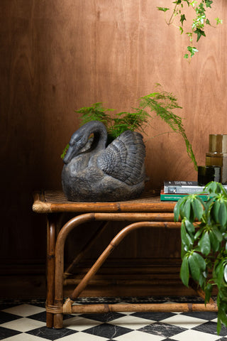 Image of the Vintage-Style Swan Planter