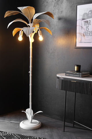 Image of the colour of the White Palm Tree Floor Lamp