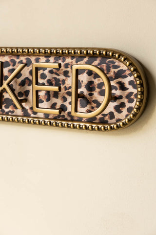 Detail image of the Vintaged-Style Leopard Print Wall Hooks