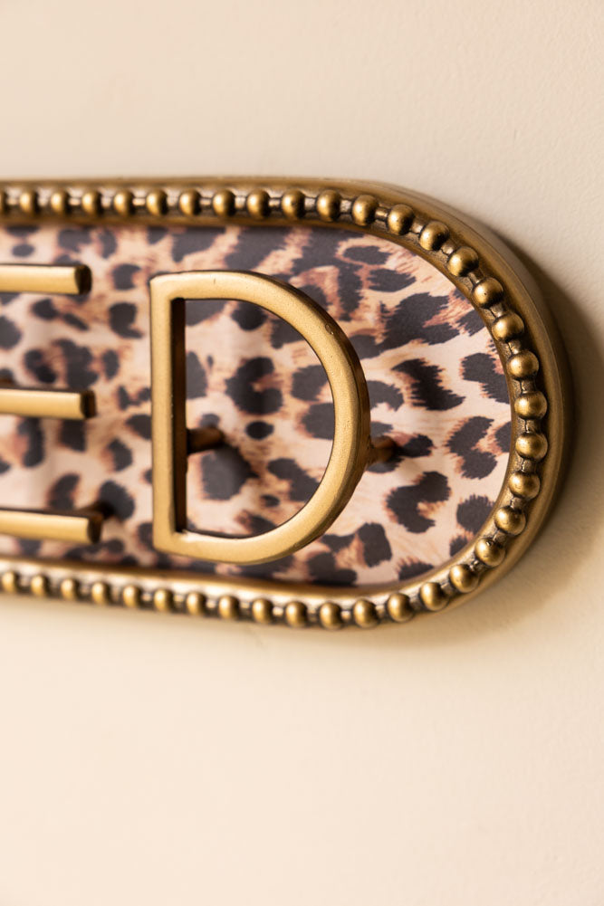 Vintage-Style Leopard Print Wall Hooks | Rockett St George