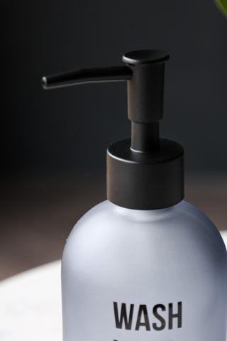 Close-up image of the Wash Your Fucking Hands Soap Dispenser