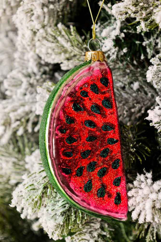 Image of the Watermelon Glass Christmas Decoration