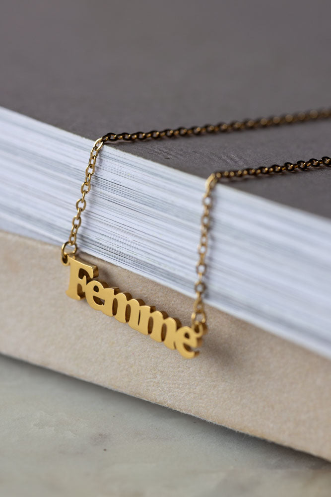 Waterproof Gold Femme Necklace