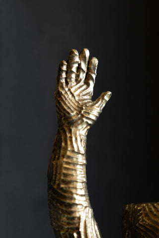 Detail image of the Waving Arms Gold Vase