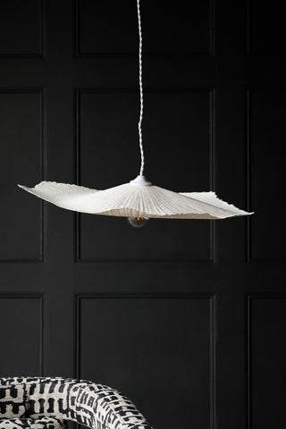 Lifestyle image of the White Flower Ceiling Light
