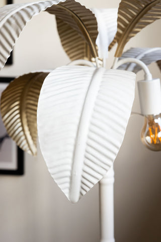 Image of the finish for the White Palm Tree Table Lamp