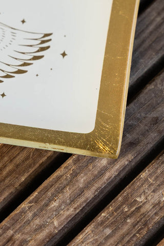 Detail image of the White & Gold Milagro Heart Trinket Tray