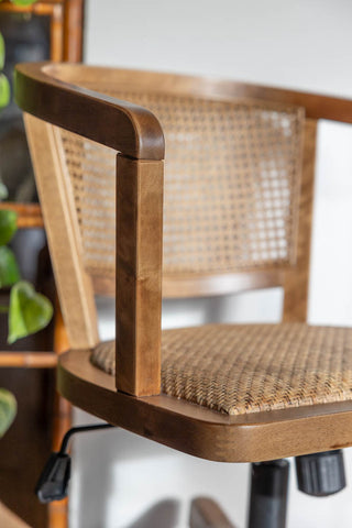 Image of the material for the Wicker Swivel Desk Chair
