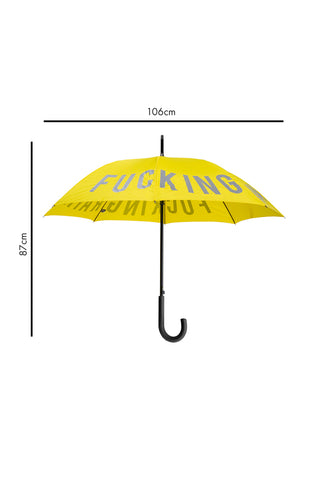 Dimension image of the Yellow Reflective Fucking Rain Umbrella