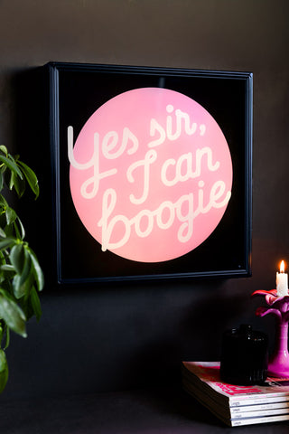 Image of the Yes Sir, I Can Boogie Framed Light Box on