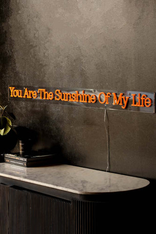 Image of the You Are The Sunshine To My Life Neon Wall Light