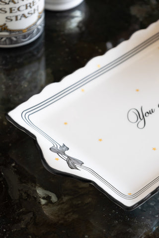 Detail image of the You Can Sit With Us Detailed Ceramic Serving Plate