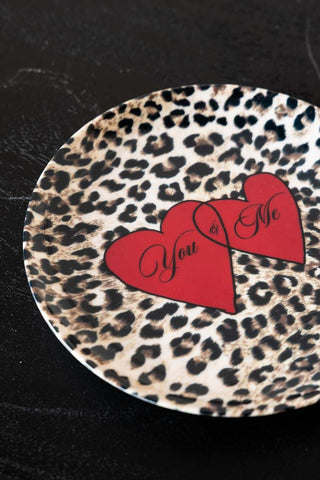 Close-up image of the You & Me Decorative Wall Plate