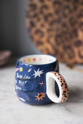 Image of the handle on the You're Like The Best Thing Mug