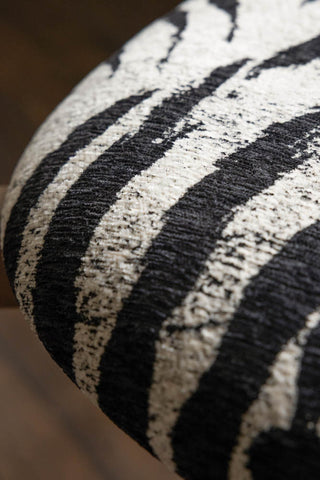 Detail image of the Set of 2 Zebra Print Velvet Dining Chairs