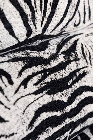 Close up detail of the zebra print velvet. 