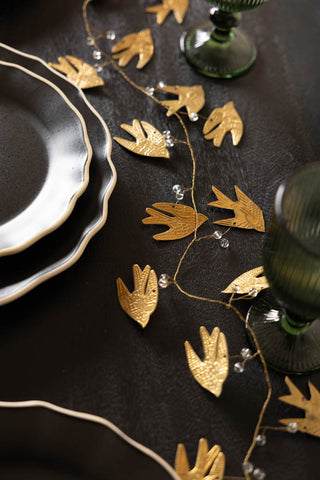 Image of the Antique Gold Doves Decorative Christmas Garland