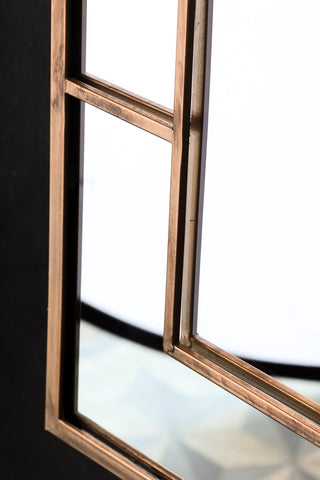 Detail image of the Arched Copper Mirrored Wall Cabinet