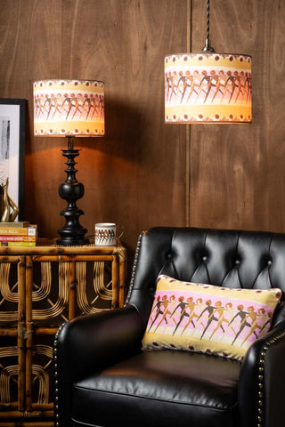 Image of the Sisterhood Charity Lampshade in a living room setting