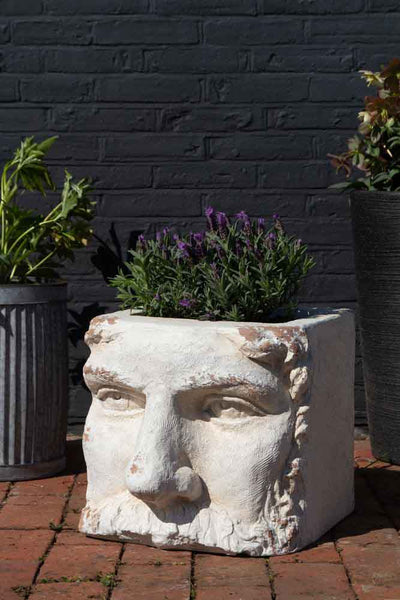 large head plant pot Large Rustic Stone Effect Classical Face Planter