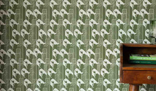 Rockett St George Margot In Manhattan Olive Green Wallpaper
