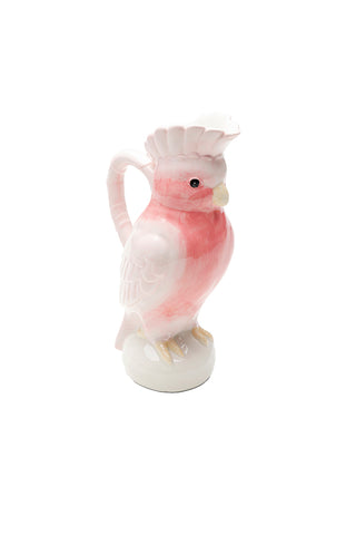 Image of the Pink Cockatoo Carafe Jug on a white background