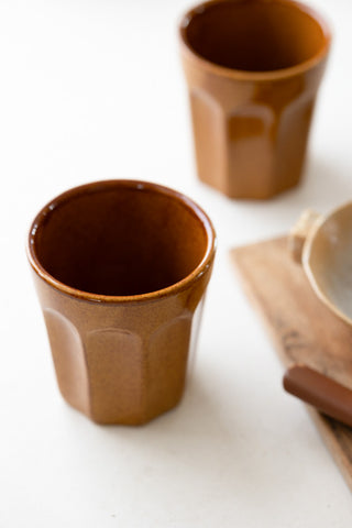 Close-up image of the Set Of 4 Ceramic Sienna Cups