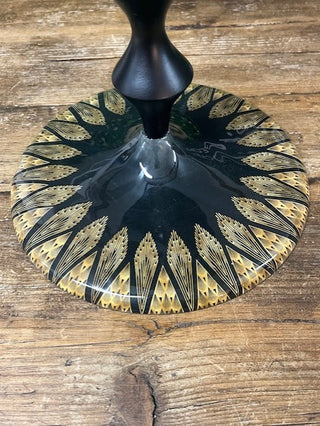 The base on  the Black & Gold Art Deco Inspired Side Table
