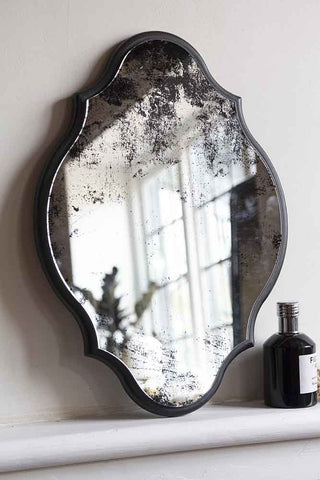 Lifestyle image of the Vintage Style Foxed Wall Mirror